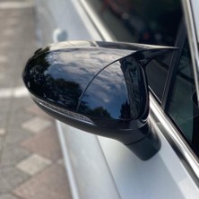 STS Oto Aksesuar Vw Passat B8 Batman Yarasa Ayna Kapağı Piano Black Abs Plastik
