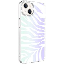 Kılıfmania Apple iPhone 13 Kapak Zebra Desenli Fosforlu Silikon Kılıf