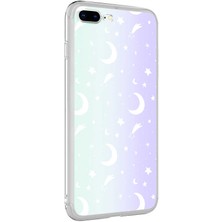 Kılıfmania Apple iPhone 7 Plus Kapak Ay Desenli Fosforlu Silikon Kılıf