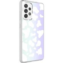 Kılıfmania Samsung Galaxy A72 Kapak Inek Desenli Fosforlu Silikon Kılıf
