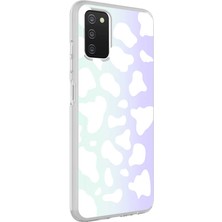 Kılıfmania Samsung Galaxy A03S Kapak Inek Desenli Fosforlu Silikon Kılıf