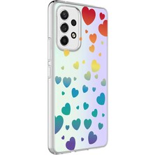 Kılıfmania Samsung Galaxy A33 5g Kapak Kalp Desenli Fosforlu Silikon Kılıf