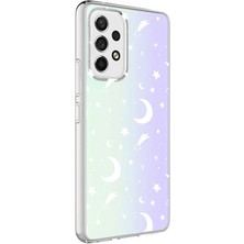 Kılıfmania Samsung Galaxy A23 Kapak Ay Desenli Fosforlu Silikon Kılıf