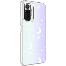 Kılıfmania Xiaomi Redmi Note 10 Pro Kapak Ay Desenli Fosforlu Silikon Kılıf