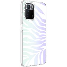 Kılıfmania Xiaomi Redmi 10 Kapak Zebra Desenli Fosforlu Silikon Kılıf