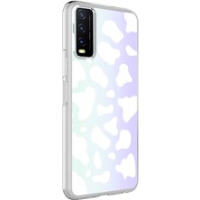 Kılıfmania Vivo Y20 Kapak Inek Desenli Fosforlu Silikon Kılıf