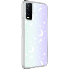 Kılıfmania Vivo Y11S Kapak Ay Desenli Fosforlu Silikon Kılıf