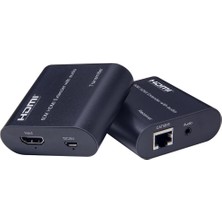 Gplus FHD6015A 60 Metre HDMI Extender With Audio Ses Alıcı Verici Yeni Nesil Tx Rx CAT5E/6 Ethernet Transmitter Receiver