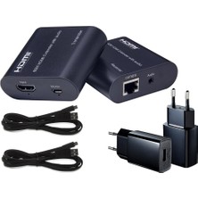 Gplus FHD6015A 60 Metre HDMI Extender With Audio Ses Alıcı Verici Yeni Nesil Tx Rx CAT5E/6 Ethernet Transmitter Receiver