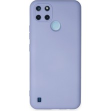 Nevarium Realme C25Y Kılıf Lansman Içi Kadife Kamera Korumalı Nano Silikon