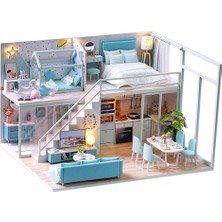 Belovee Dıy Diorama Dollhouse Ahşap Minyatür Mobilya Kiti, 1/24 Apartman Evi (Yurt Dışından)