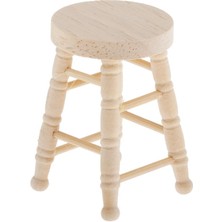 Belovee 5x1: 12 Dollhouse Minyatür Mobilya Ahşap Yuvarlak Tabure Barstool Ayak Fırını 5 Pc (Yurt Dışından)