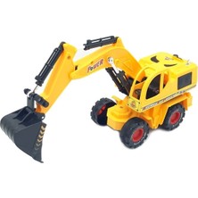 Can-Em Oyuncak Uzaktan Kumandalı Iş Makinesi Dozer Şarjlı Oyuncak Kepçe Excavator 30 cm