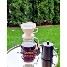 Hubby Chef Kahve Demleme Seti V60 Dripper 600ML Seramik Fincan Kahve Demleme Ibriği