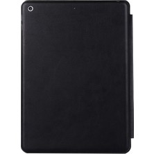 CRESCENT Apple iPad 9. Nesil 10.2 Inç (2021) Prime Smart Orj. Deri Case Tablet Kılıfı (A2602-A2603-A2604-A2605) Siyah