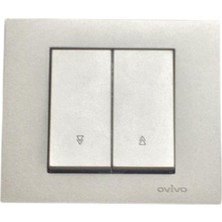 Ovivo Grano Metallic Jaluzi Kumanda Anahtarı Silver