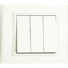 Ovivo Mina Üçlü Anahtar Beyaz