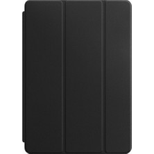 CRESCENT Apple iPad 7. Nesil 10.2 Inç (2019) Prime Smart Silikon Case Tablet Kılıfı (A2197-A2198-A2200) Siyah