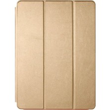 CRESCENT Apple iPad 7. Nesil 10.2 Inç (2019) Prime Smart Silikon Case Tablet Kılıfı (A2197-A2198-A2200) Gold