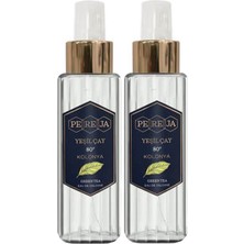 Pereja Yeşil Çay Kolonyası 100 ml Pet Ambalaj 80 Derece Ferahlatıcı Koku İle İki Adet