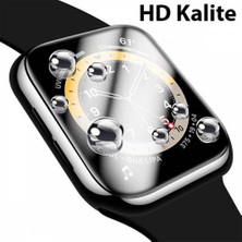 Coofbe Apple Watch 7 45MM Full Kaplama Ekran Koruyucu, Kavisli, Su Geçirmez, Parmak Izi Bırakmaz