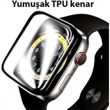 Coofbe Apple Watch 7 45MM Full Kaplama Ekran Koruyucu, Kavisli, Su Geçirmez, Parmak Izi Bırakmaz