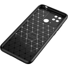 Case 4U Xiaomi Redmi 10c Kılıf Rugged Armor Karbon Desenli Lüx Negro Silikon Arka Kapak Siyah