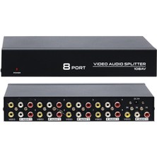 Powermaster 8 Port Video Audio Splitter Video Çoklayıcı