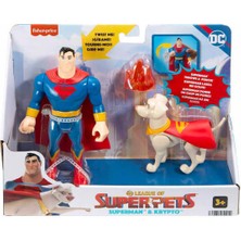 Fisher Price Imaginext Dc League Of Super Pets Kahramanlar ve Hayvanlar HGL01 - Superma ve Krypto