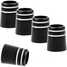 Tasteful 3x5 Parça Siyah Golf Uç Sleeve Ferrules Kapaklar Halkalar Adaptörleri 9.5 x 19 x 13.6mm 3 Pcs (Yurt Dışından)