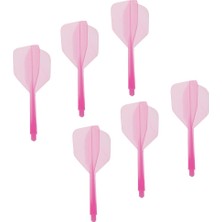 5x6 Parça Şeffaf 2ba Iplik Dart Milleri ve Dart Uçuşları Bağlantı Pembe 5 Pcs