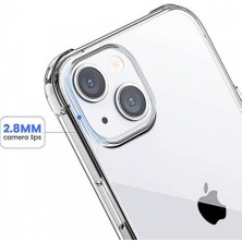 Coofbe Anti-Drop Apple Iphone 13, 13 Pro Darbe Emici Kılıf, Shockproof Kamera Korumalı Kılıf Şeffaf