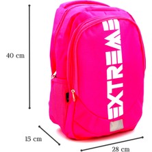 Sentor SN-2001 Laptop Bölmeli Okul Sırt Çantası 3 Bölmeli Pembe