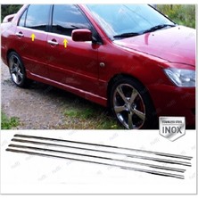 Mitsubishi Lancer  Krom Cam Çıtası 4 Prç. 2000-2007 Arası Paslanmaz Çelik