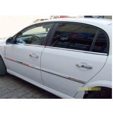 Opel Vectra C Krom Cam Çıtası  4 Prç. 2002 Üzeri P. Çelik