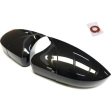 STS Oto Aksesuar Bmw G20 3 Serisi Batman Yarasa Piano Black Abs Plastik Ayna Kapağı