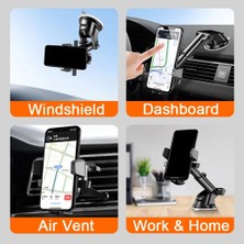 Araba Için Telefon Tutucu Geri Çekilebilir Evrensel Cep Telefonu Standı Vantuz Dağı(Yurt Dışından)
