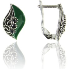 Doğan Silver Kadın Gümüş Markazit Taşlı Mekik Modeli Küpe DGN20431