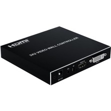 Gplus FHDVW202M 2x2 HDMI DVI Video Wall Controller Full Hd 60 Hz Duvar Ekran Cctv Dvr Nvr Pc Notebook Çoklu Monitör Ekran Genişletici Profesyonel Switch