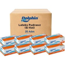 Dolphin Lateks Pudrasız Eldiven S - Small 20 Paket 100'LÜ