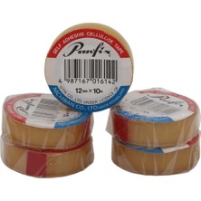 Panfix 5'li Panfix 12 mm x 10MT Şeffaf Selofon Para Bandı