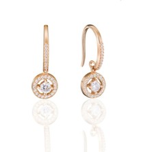 Doğan Silver Gümüş Rose Çiçek Model Zirkon Taşlı Trend Küpe DGN21170