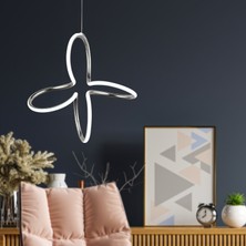 Apliqa Lucetta Krom Sarkıt 48 Watt Sarkıt 3 Renkli Ledli Modern Mutfak Banyo Led Salon Sarkıt Avize