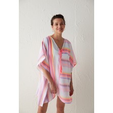 Penti Çizgili Neon Kaftan