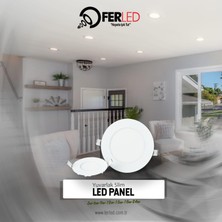 Ferled 9w Yuvarlak Slım Led Panel 6500k Beyaz