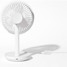 Mijia Masaüstü Fan 60 Derece Kafa Sallamak Yükseklik Rüzgar Hızı Ayarlanabilir 4000MAH Type-C Şarj Işığı Taşınabilir Fan Solo(Yurt Dışından)