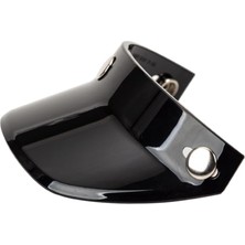 Motosiklet Kask Zirvesi/vizör Kalkanı Açık Yüz Retro Flip Yukarı Vizör 3 Çırpıda Siyah