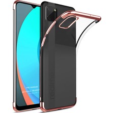 Ekolaks Realme C11 Kılıf Electroplate Planting Tpu Şeffaf Lazer Ince Slim Silikon