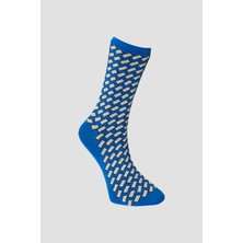 ALTINYILDIZ CLASSICS Erkek Mavi-bej Desenli Çorap