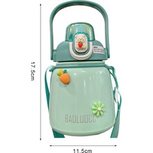 Peighusill 650ML Sevimli Desenli Sızdırmaz Su Matarası  - Yeşil (Yurt Dışından)